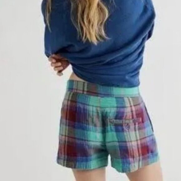 NWT Free People Isla Plaid Shorts Size 4 - Picture 7 of 9